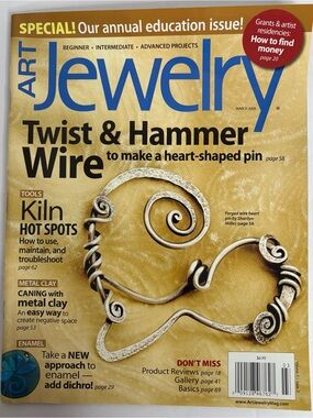 Art Jewelry Magazine - Twist & Hammer Wire Heart Pin Project March 2009